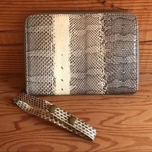 Beirn Vintage Authentic Snakeskin Wristlet, NWOT